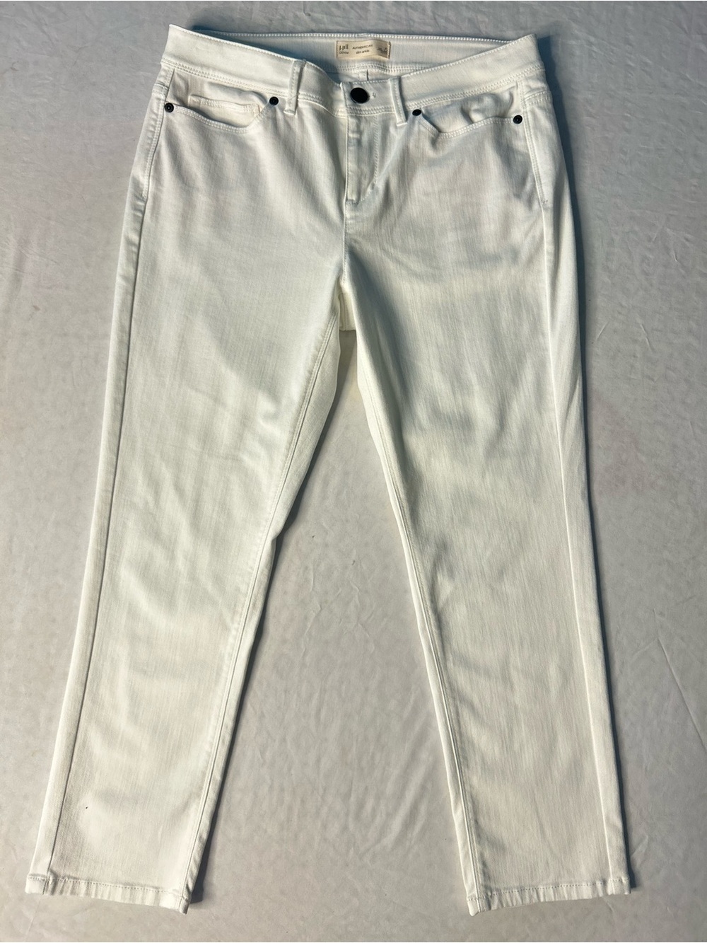 J.Jill Authentic Fit White Slim Ankle Jeans Size 8 Petite